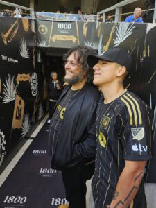 two guys at a LAFC soccer game
